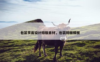 包装页面设计排版素材，包装排版模板