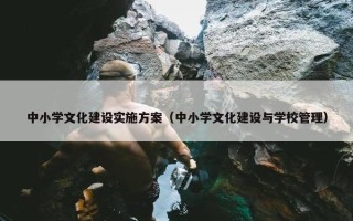 中小学文化建设实施方案（中小学文化建设与学校管理）