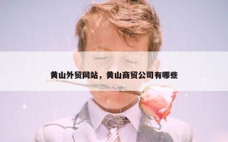 黄山外贸网站，黄山商贸公司有哪些