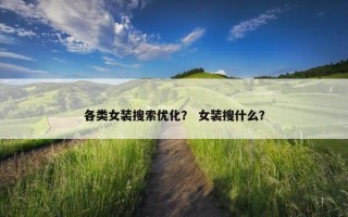 各类女装搜索优化？ 女装搜什么？