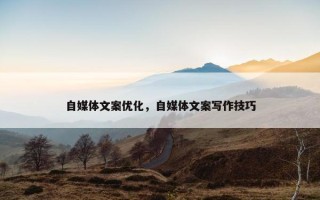 自媒体文案优化，自媒体文案写作技巧