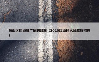 琼山区网络推广招聘网站（2020琼山区人民政府招聘）