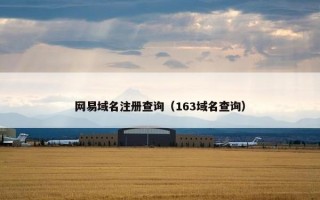 网易域名注册查询（163域名查询）
