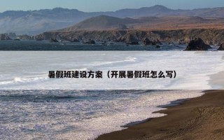 暑假班建设方案（开展暑假班怎么写）