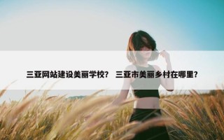 三亚网站建设美丽学校？ 三亚市美丽乡村在哪里？