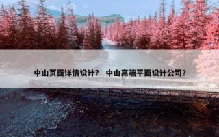 中山页面详情设计？ 中山高端平面设计公司？