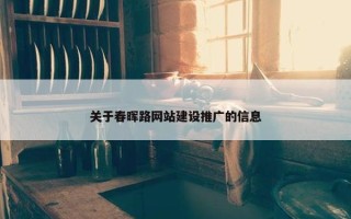 关于春晖路网站建设推广的信息