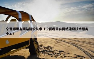宁晋哪里有网站建设技术（宁晋哪里有网站建设技术服务中心）