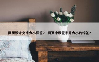 网页设计文字大小标签？ 网页中设置字号大小的标签？