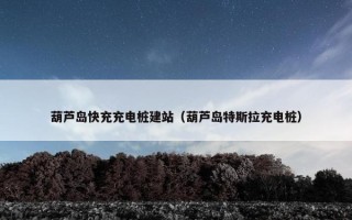 葫芦岛快充充电桩建站（葫芦岛特斯拉充电桩）