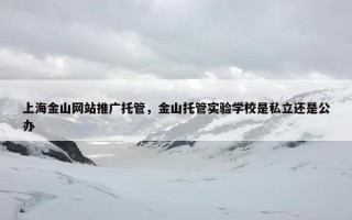 上海金山网站推广托管，金山托管实验学校是私立还是公办