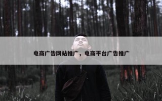 电商广告网站推广，电商平台广告推广