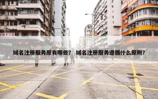 域名注册服务原有哪些？ 域名注册服务遵循什么原则？