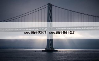 seo顾问优化? seo顾问是什么? seo顾问优化? seo顾问是什么?