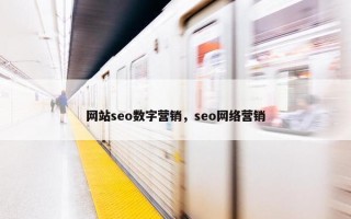网站seo数字营销，seo网络营销