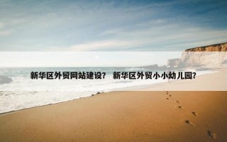 新华区外贸网站建设？ 新华区外贸小小幼儿园？