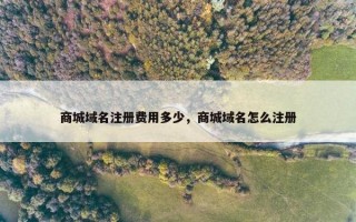 商城域名注册费用多少，商城域名怎么注册