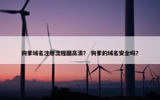 狗爹域名注册流程图高清？ 狗爹的域名安全吗？