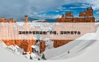 深圳市外贸网站推广价格，深圳外贸平台