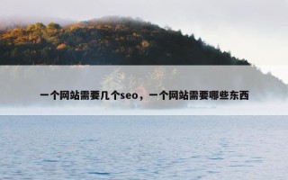 一个网站需要几个seo，一个网站需要哪些东西