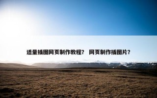 适量插图网页制作教程？ 网页制作插图片？