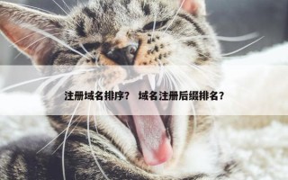 注册域名排序? 域名注册后缀排名? 注册域名排序? 域名注册后缀排名?