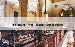 手机网站推广个好（网站推广软件哪个最好）