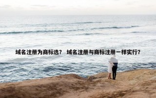 域名注册为商标选？ 域名注册与商标注册一样实行？