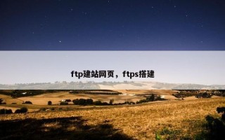 ftp建站网页，ftps搭建