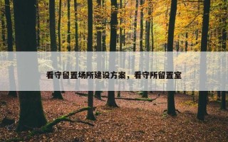 看守留置场所建设方案，看守所留置室
