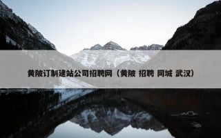 黄陂订制建站公司招聘网（黄陂 招聘 同城 武汉）