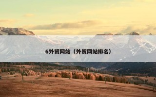 6外贸网站（外贸网站排名）