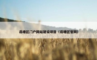 岳塘区门户网站建设项目（岳塘区官网）