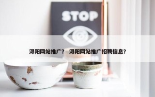 浔阳网站推广？ 浔阳网站推广招聘信息？