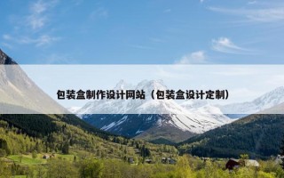 包装盒制作设计网站（包装盒设计定制）