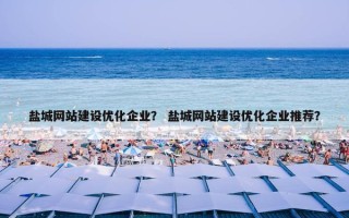 盐城网站建设优化企业？ 盐城网站建设优化企业推荐？