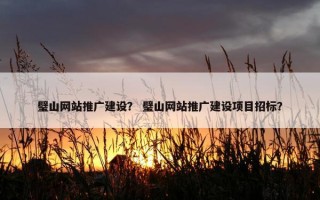 璧山网站推广建设？ 璧山网站推广建设项目招标？