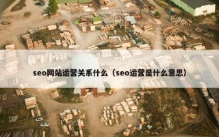 seo网站运营关系什么（seo运营是什么意思）