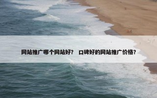 网站推广哪个网站好？ 口碑好的网站推广价格？