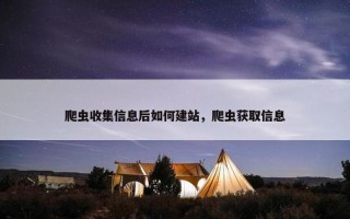 爬虫收集信息后如何建站，爬虫获取信息