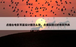 点播台电影页面设计图怎么做，点播台放过的电影列表