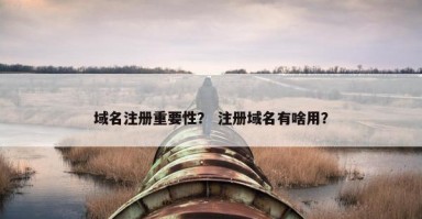 域名注册重要性？ 注册域名有啥用？