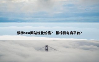 桐梓seo网站优化价格？ 桐梓县电商平台？