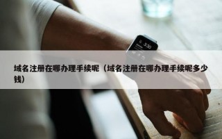 域名注册在哪办理手续呢（域名注册在哪办理手续呢多少钱）