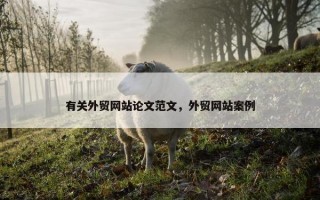有关外贸网站论文范文，外贸网站案例