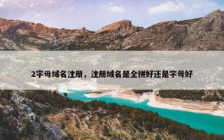 2字母域名注册，注册域名是全拼好还是字母好