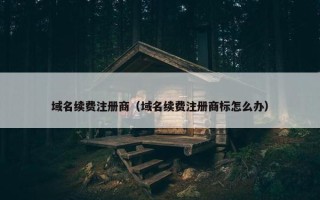 域名续费注册商（域名续费注册商标怎么办）