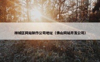 禅城区网站制作公司地址（佛山网站开发公司）