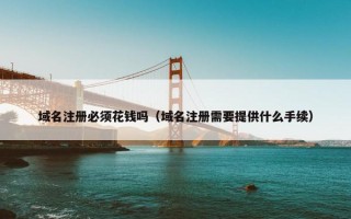 域名注册必须花钱吗(域名注册需要提供什么手续) 域名注册必须花钱吗(域名注册需要提供什么手续)