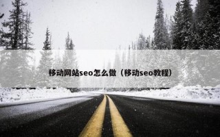 移动网站seo怎么做（移动seo教程）